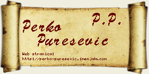Perko Purešević vizit kartica